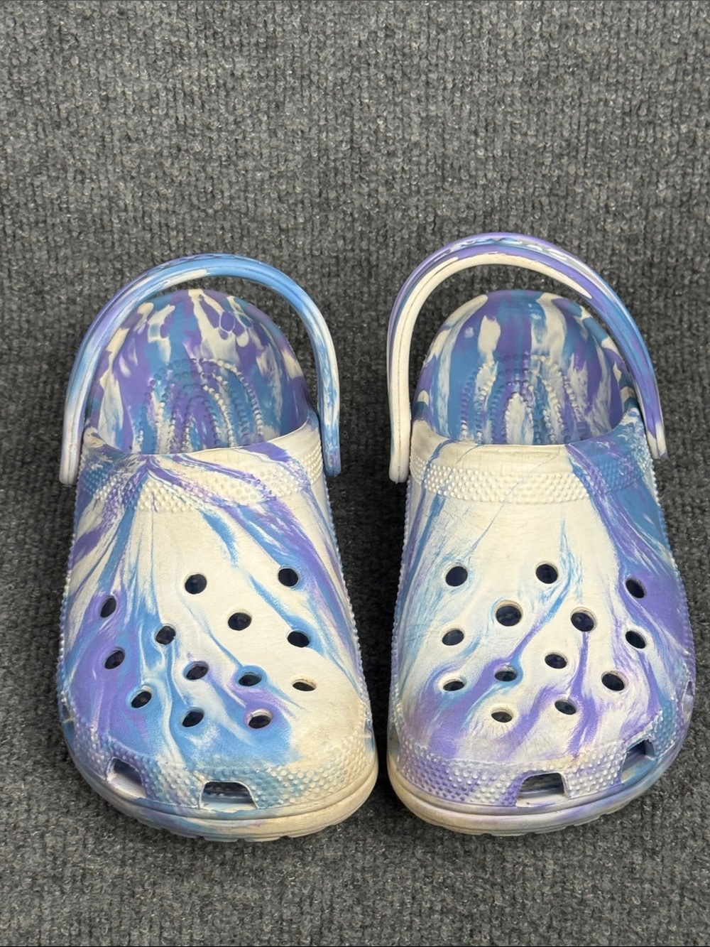CROCS Classic Dye Style Comfort Clog - Purple/Blue Women’s 7 Men’s 5 - Picture 4 of 10